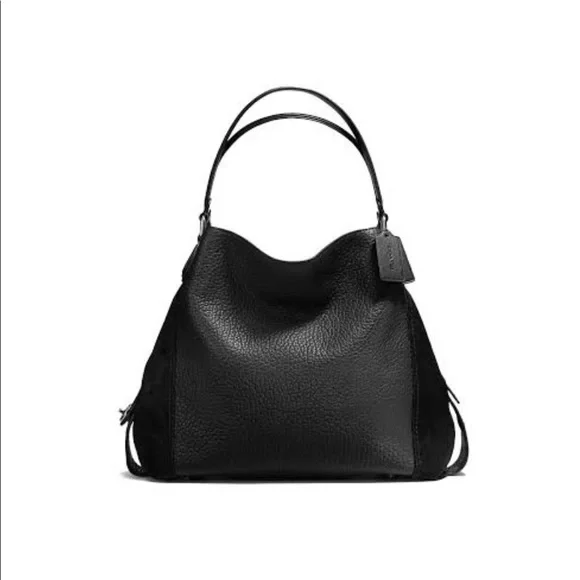 DESIGNER: Coach mixed leather Edie bag - Picture 14 of 17